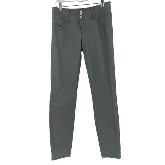 YMI Olive Green Skinny Jean Pants size 11 wanna betta butt wannabettabutt - Picture 1 of 6